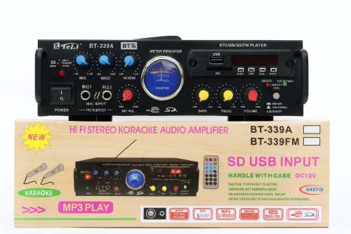 "مضخم صوت بلوتوث مع USB ومدخل ميكروفون – تجربة كاريوكي ممتعة وصوت Hi-Fi قوي لحفلاتك وجلساتك"